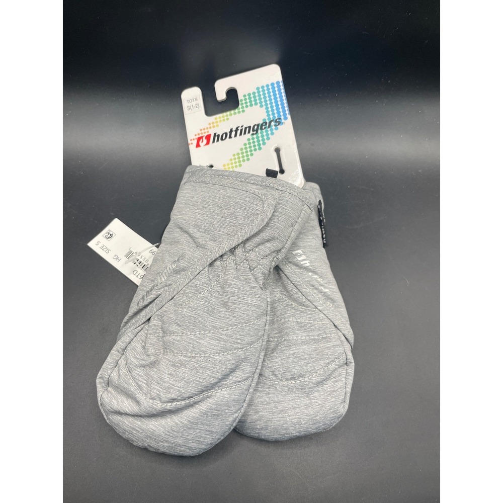 Hotfingers Toddler Mittens Gray Heathered Insulated Winter Gloves Size S 1-2